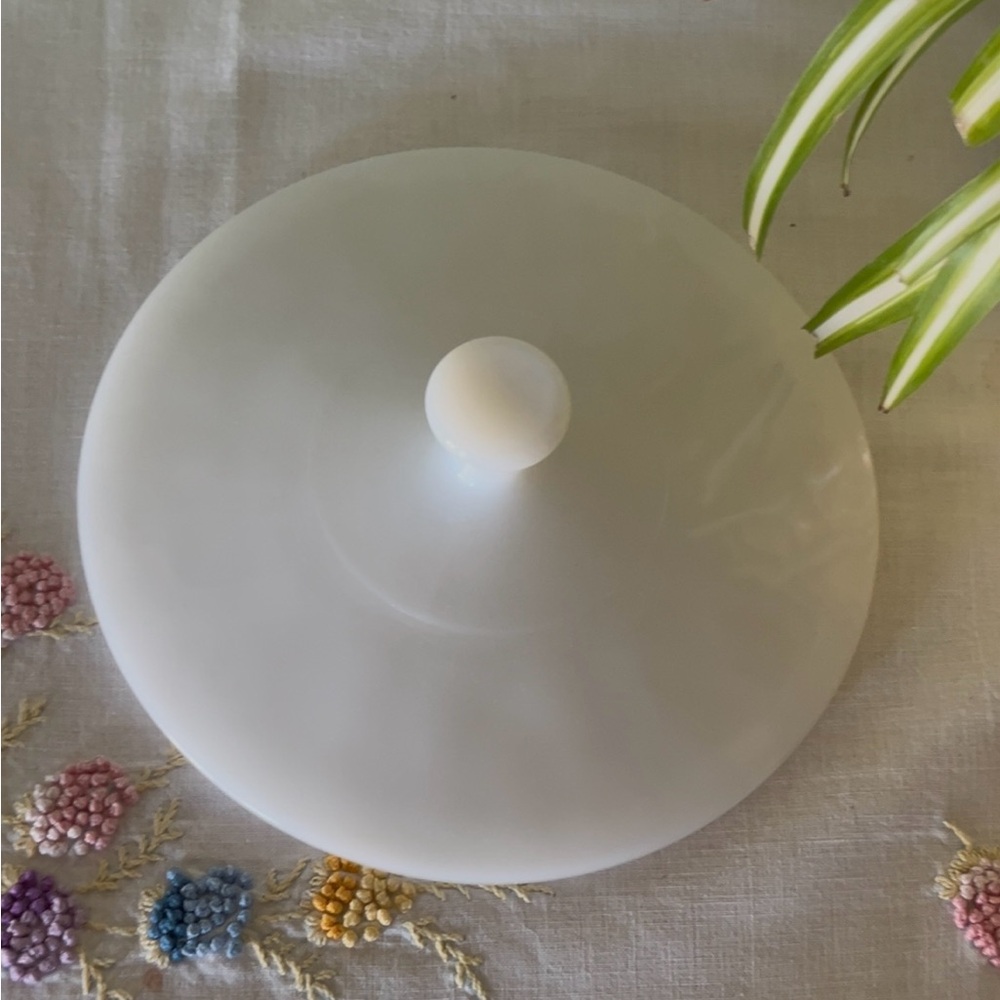 🇺🇸 Fire King Opal Milk Glass Federal Glass LID ONLY, Anchor Hocking
